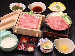 松阪牛すきやき(50g)＆せいろ蒸し(50g)