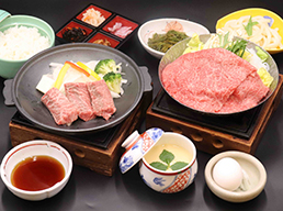 松阪牛すきやき(50g)＆ステーキ(50g)