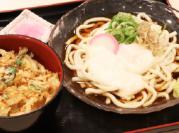 F.冷やしとろろうどんとミニかき揚げ丼
