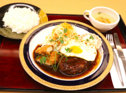 E.松阪牛ハンバーグ・チキンカツセット