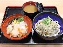 北海てこね寿司ととろろ昆布伊勢うどん