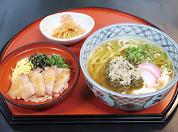 D.鰤てこね寿司・とろろ昆布うどんセット