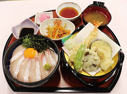 鰤丼天ぷらセット