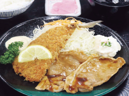 D.生姜焼き・アジフライセット